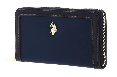 U.S. POLO ASSN. Houston Zip Around Wallet Navy