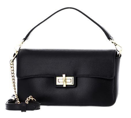 DKNY Jojo Denim Flap Bag M Blk / Gold