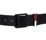 TOMMY HILFIGER TJM Casual Flag Belt W100 Black - shortenable TOMMY HILFIGER TJM Casual Flag Belt W100 Black - shortenable