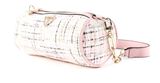 GUESS Manhattan Crossbody Barrel Pink Tweed