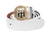 TOMMY HILFIGER TH Round Elastic Belt W75 White / Corp TOMMY HILFIGER TH Round Elastic Belt W75 White / Corp