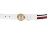 TOMMY HILFIGER TH Round Elastic Belt W75 White / Corp TOMMY HILFIGER TH Round Elastic Belt W75 White / Corp