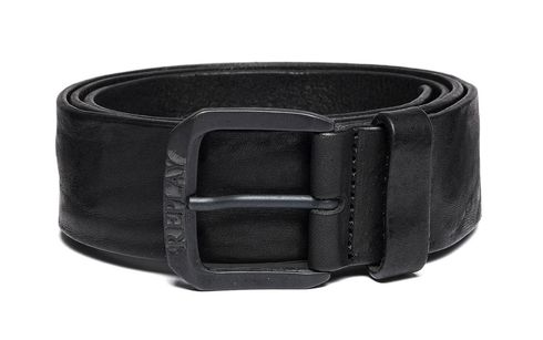 REPLAY Vintage Leather Belt W100 Black