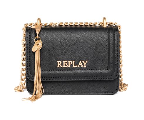 REPLAY Crossbody Bag Black / Gold REPLAY Crossbody Bag Black / Gold