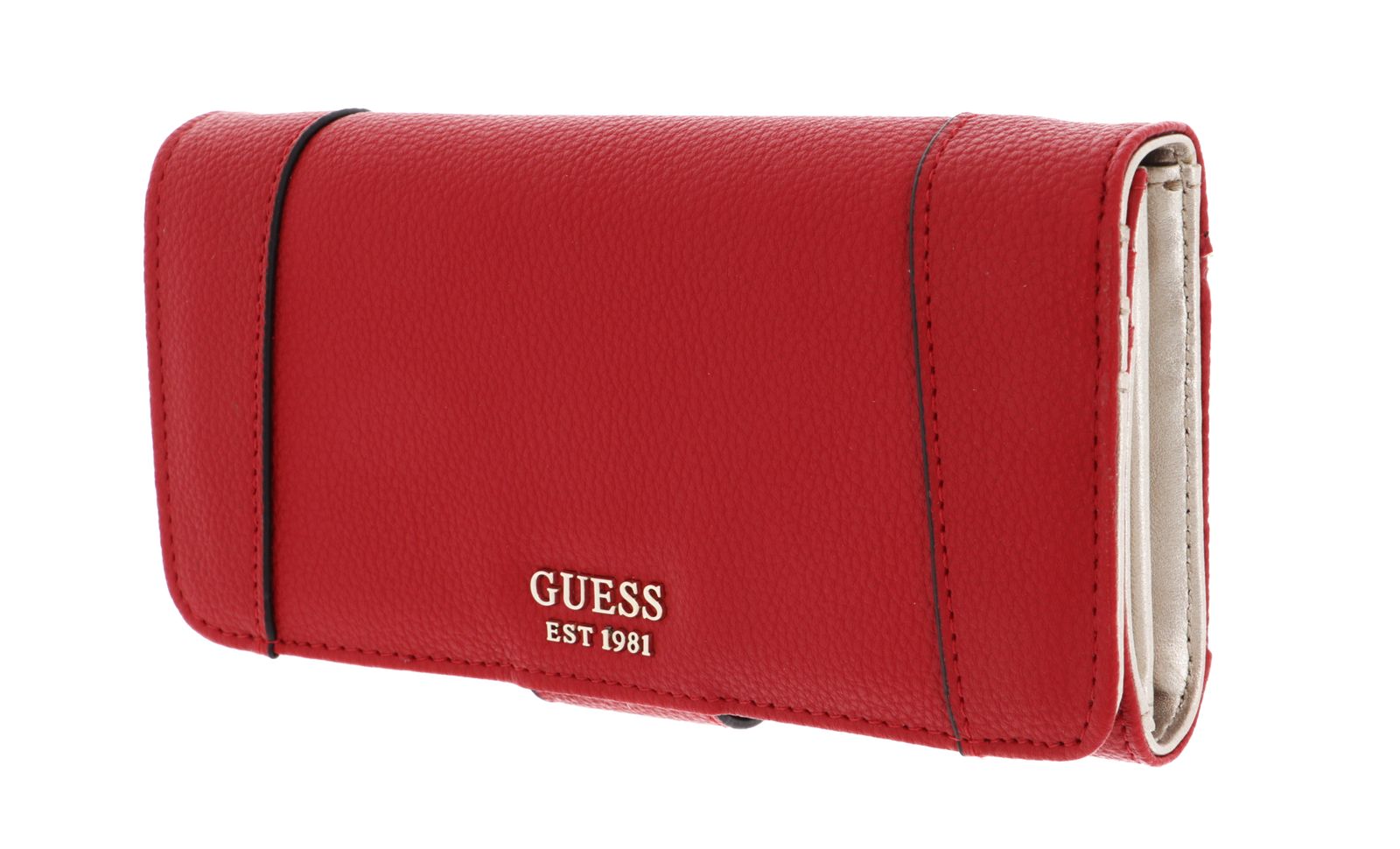 guess red clutch