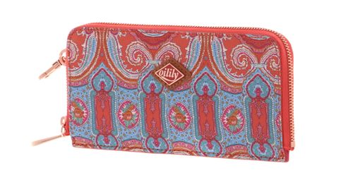 Oilily Extra Styles Korea Card Zip Wallet L Hot Coral