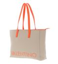 VALENTINO Portia Shopping Bag Ecru / Aranc Fluo VALENTINO Portia Shopping Bag Ecru / Aranc Fluo