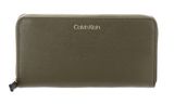 Calvin Klein Saffiano Zip Around Wallet Winter Moss Calvin Klein Saffiano Zip Around Wallet Winter Moss
