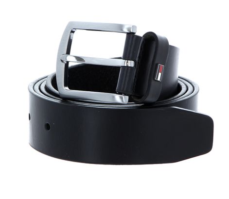 TOMMY HILFIGER Denton Leather Belt 3.5 W100 Black