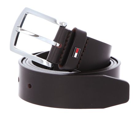 TOMMY HILFIGER Denton Leather Belt 3.5 W80 Testa Di Moro