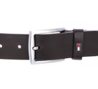 TOMMY HILFIGER Denton Leather Belt 3.5 W85 Testa Di Moro