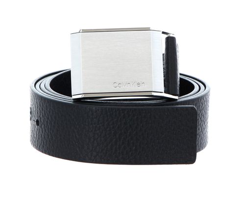 Calvin Klein Beveled Plaque 35MM Belt W85 CK Black