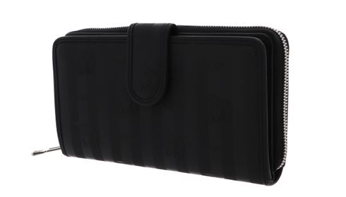 MAISON MOLLERUS Matterhorn Zip Around Portemonnaie Black / Silver