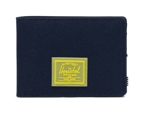 Herschel Roy Rubber RFID Wallet Peacoat / Cyber Yellow