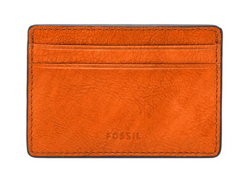 FOSSIL Steven Card Case Burnt Orange