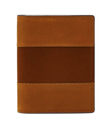 FOSSIL Everett Card Case Bifold Medium Brown