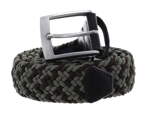 TOMMY HILFIGER Adan Braided Belt 3.5 W105 Green Mix