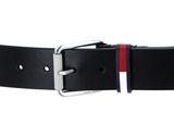 TOMMY HILFIGER TJM Flag Roller Belt 4.0 W80 Black TOMMY HILFIGER TJM Flag Roller Belt 4.0 W80 Black