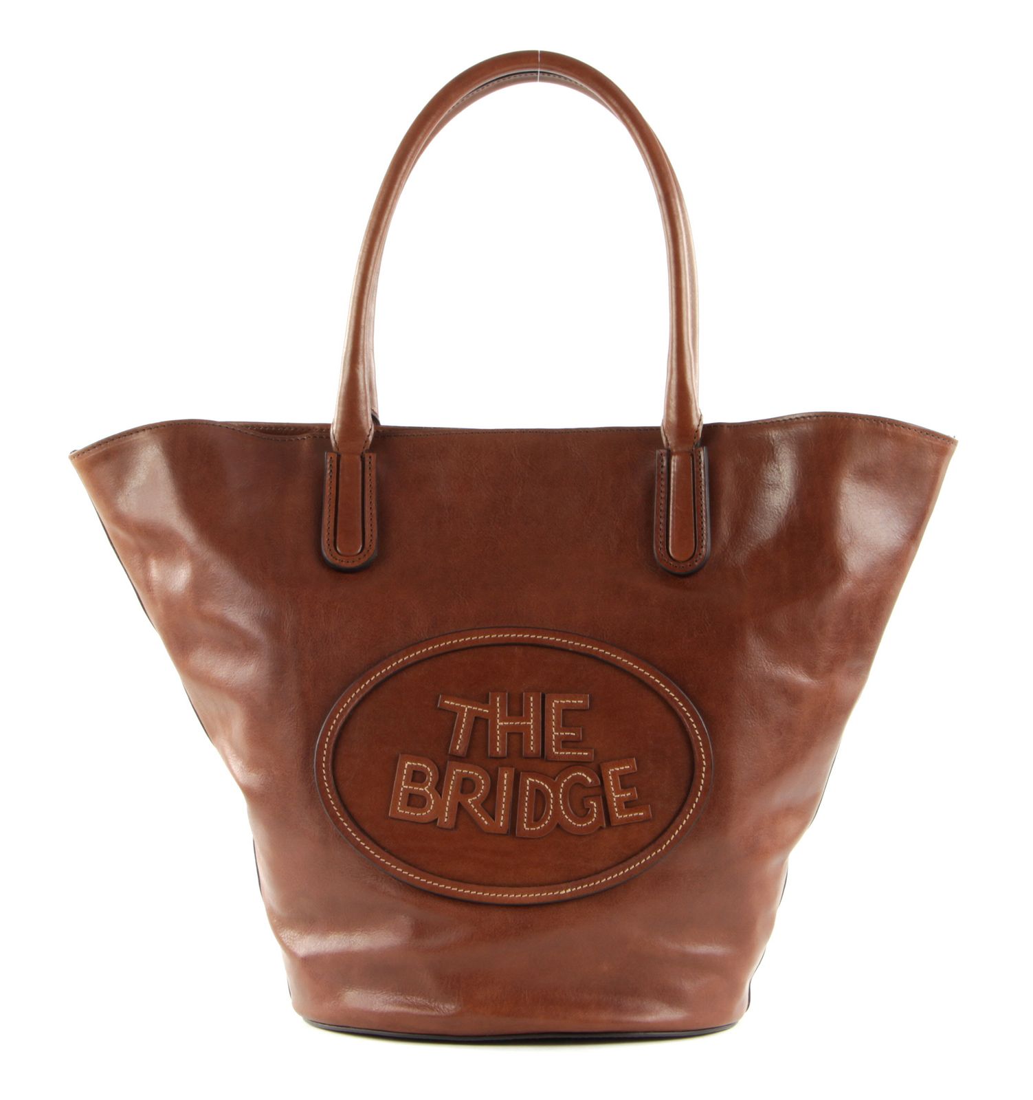 Borsa Donna Shopper a Spalla THE BRIDGE in Pelle Marrone linea Dalston