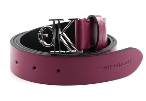 Calvin Klein Outline Mono Plaque Belt 30MM W80 Dark Clove