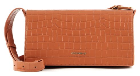 COCCINELLE Josephine Croco Shoulder Bag Chestnut