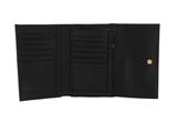 COCCINELLE Metallic Soft Wallet Grainy Leather Noir