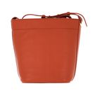 COCCINELLE Lea Shoulder Bag Grained Leather Chestnut