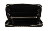 COCCINELLE Metallic Soft Zip Wallet Grainy Leather Noir