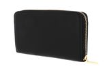 COCCINELLE Metallic Soft Zip Wallet Grainy Leather Noir