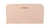 COCCINELLE Metallic Soft Zip Wallet Grainy Leather Powder Pink COCCINELLE Metallic Soft Zip Wallet Grainy Leather Powder Pink