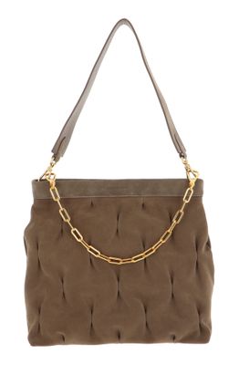 COCCINELLE Marquise Goodie Suede Shoulderbag New Taupe COCCINELLE Marquise Goodie Suede Shoulderbag New Taupe