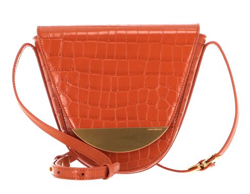 COCCINELLE Josephine Croco Crossbody Chestnut