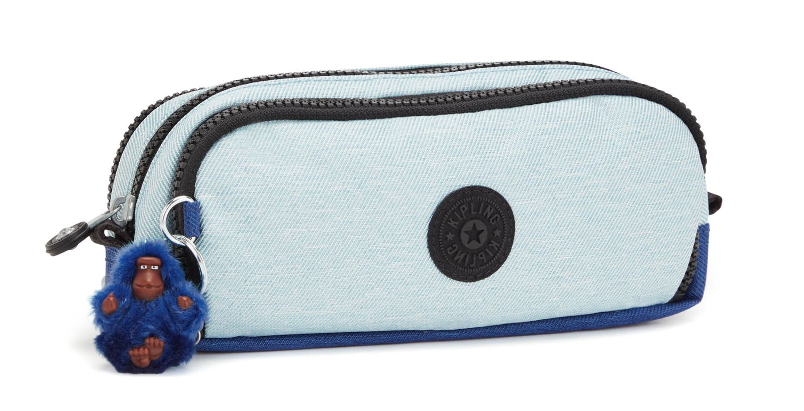 kipling Back To School Peppery Gitroy Pencase L Fresh Denim Blue