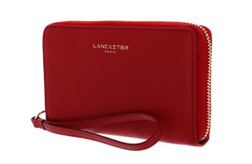 LANCASTER Dune Zip Around Wallet Rouge LANCASTER Dune Zip Around Wallet Rouge