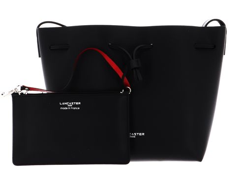LANCASTER Pur & Element City Shoulder Bag Noir / Rou