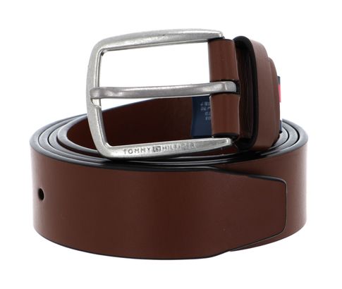 TOMMY HILFIGER Modern Leather Belt 3.5 W80 Dark Tan