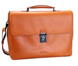 LEONHARD HEYDEN Ottawa Briefcase 2 Compartments Orange LEONHARD HEYDEN Ottawa Briefcase 2 Compartments Orange