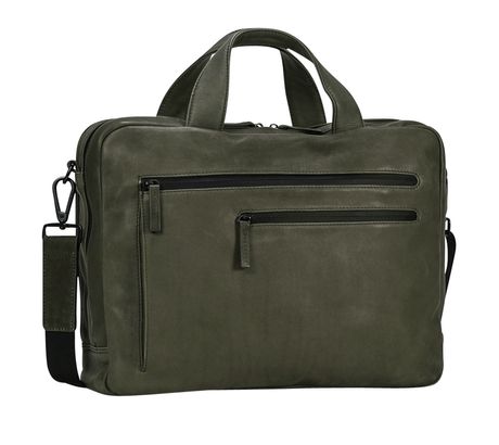 LEONHARD HEYDEN Den Haag Briefbag 2 Compartment Olive