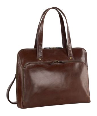 LEONHARD HEYDEN Cambridge Briefcase 1 Compartment Red Brown