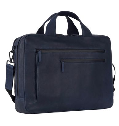 LEONHARD HEYDEN Den Haag Briefbag 2 Compartment Blue