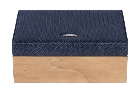 WINDROSE Wood Jewelry Box L Blue