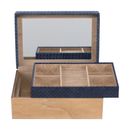 WINDROSE Wood Jewelry Box L Blue WINDROSE Wood Jewelry Box L Blue