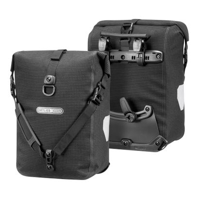 ORTLIEB High Visibility Sport-Roller Bike Side Pannier (QL2.1) 12,5L - Pair Black Reflective