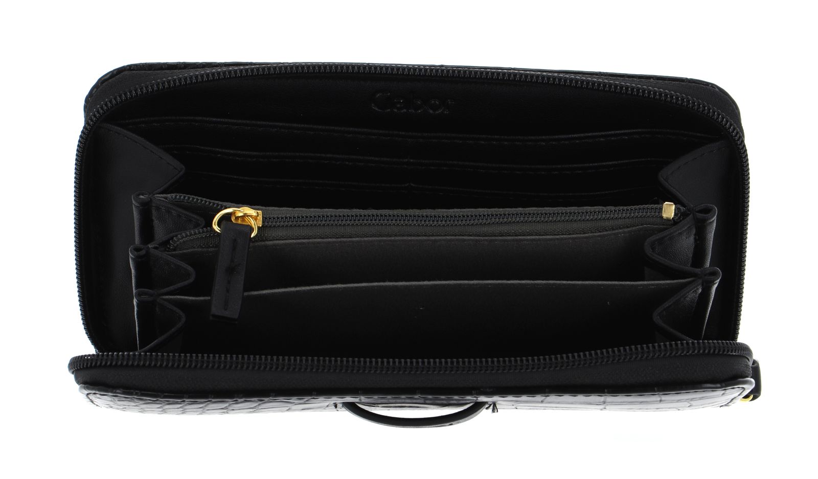 Gabor Livia Long Zip Wallet Croco Black