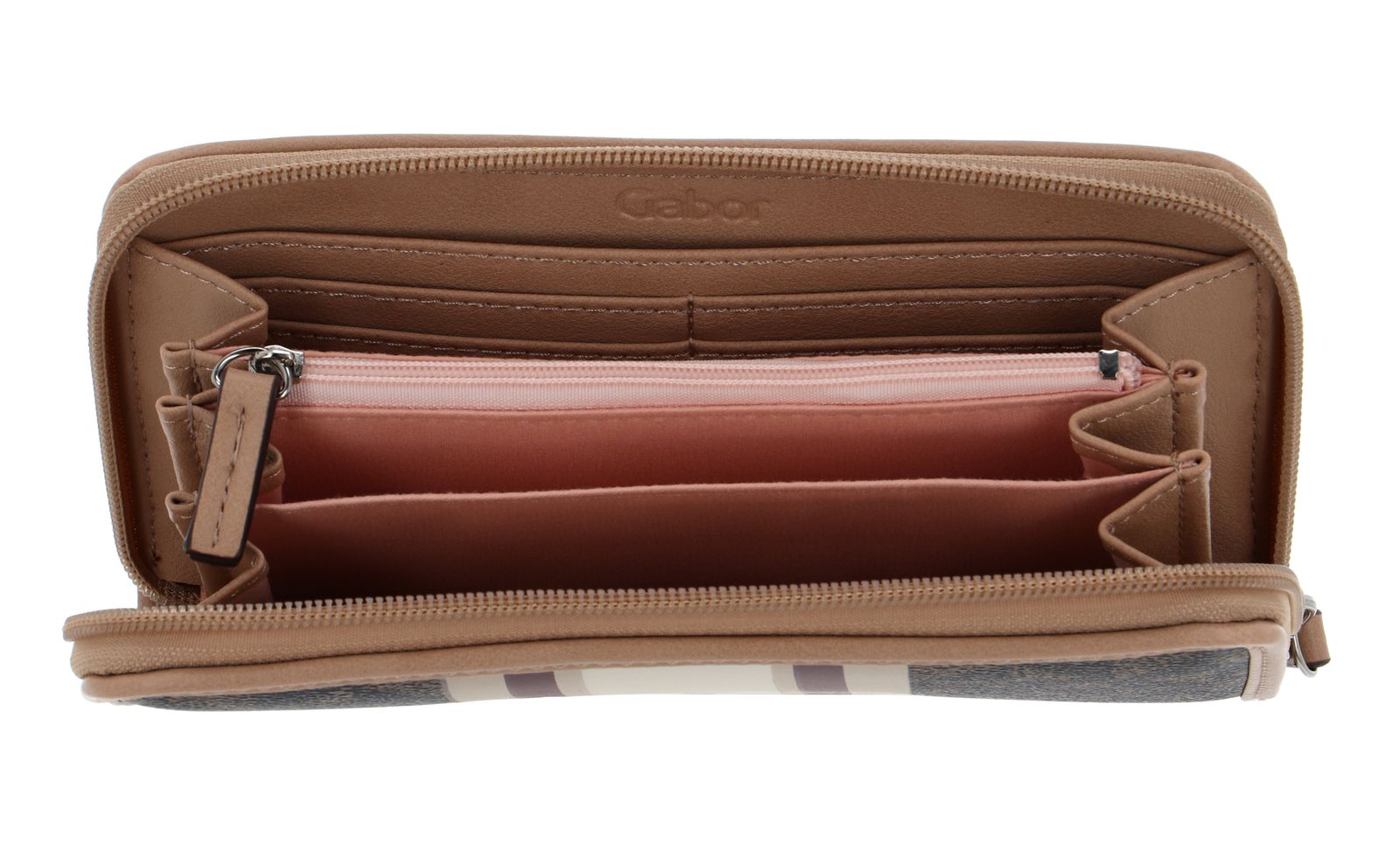 Gabor Barina Long Zip Wallet Mixed Brown