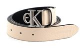 Calvin Klein CKJ Mono Hardware Round Buckle Belt W90 Muslin Calvin Klein CKJ Mono Hardware Round Buckle Belt W90 Muslin
