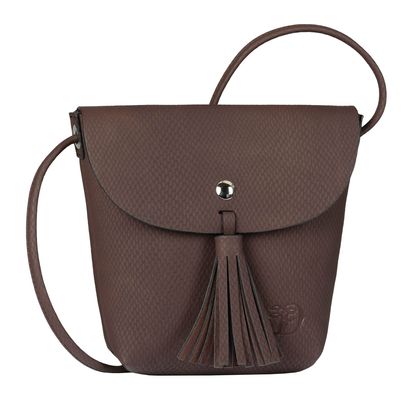 TOM TAILOR Ida Snake Flap Bag S Snake Brown