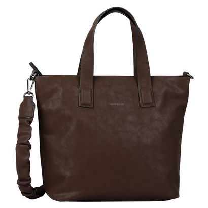 TOM TAILOR Antonella Zip Shopper M Dark Brown