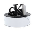 Calvin Klein Mono Hardware Belt W85 Black / Bright White - shortenable