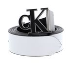 Calvin Klein Mono Hardware Belt W110 Black / Bright White - kürzbar